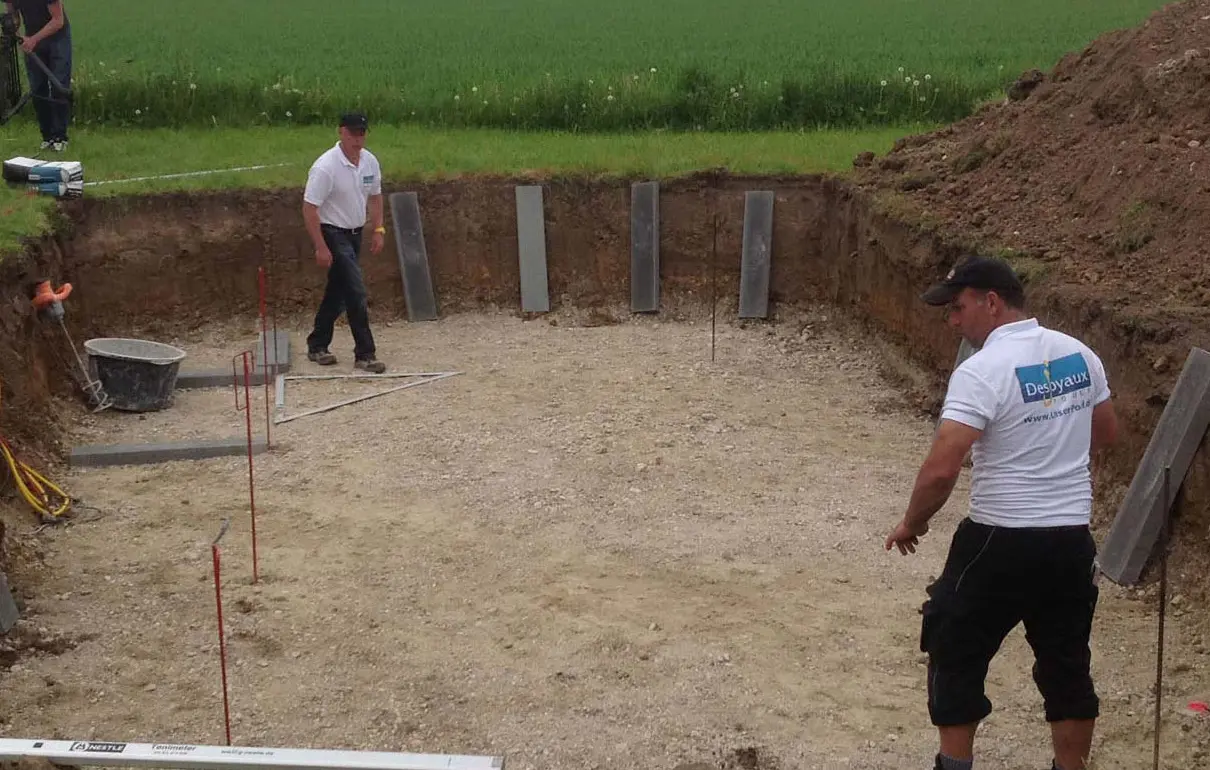 Poolbau im Wendland Vorbereitungen